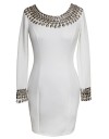 Rochie Alba cu Aplicatii  LC22591